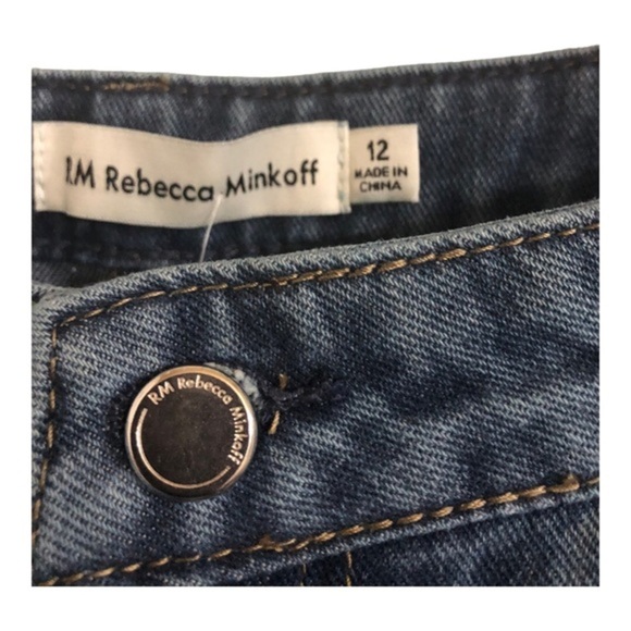 Rebecca Minkoff rhinestones crystal cz studded blue jeans size 12 brand new - Picture 7 of 8